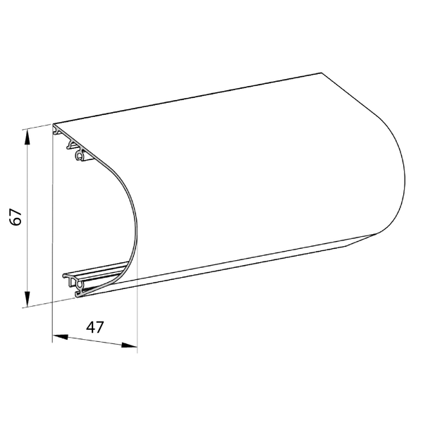 Oval aluminium shutter box