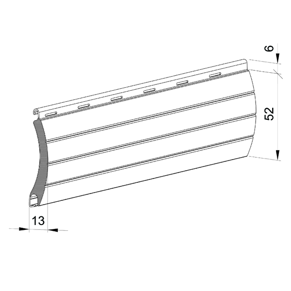 Profil roletowy aluminiowy wypełniony pianką poliuretanową, bezfreonową