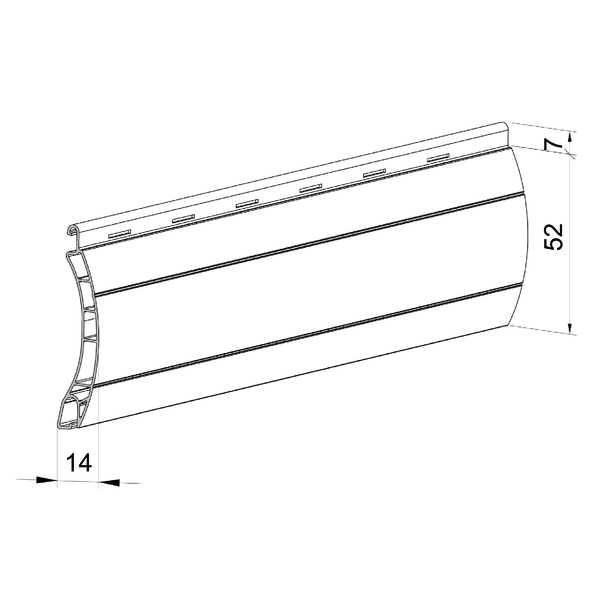 PVC roller shutter profile