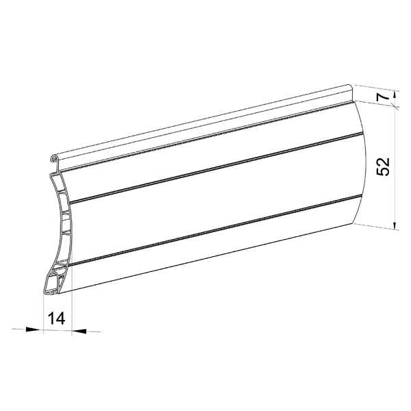PVC roller shutter profile