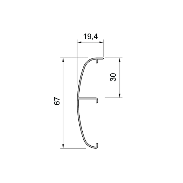 Aluminium inzet geleider