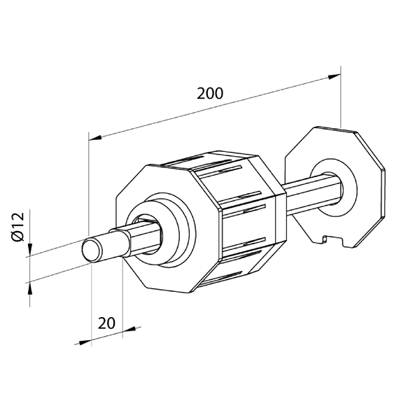 Cap Ø 60 with adjustable steel pivot