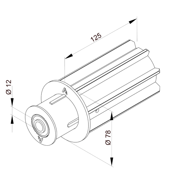 Telescopică adaptor Ø 78