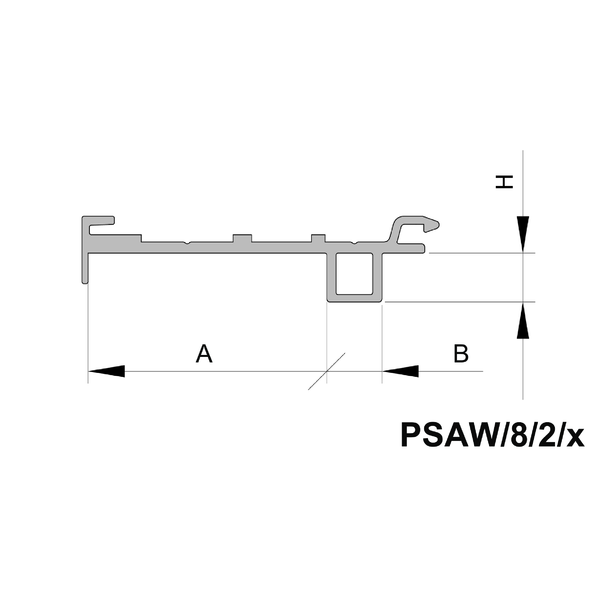 Box adapting profile with bracket